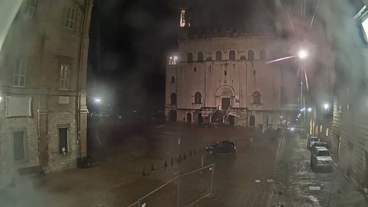Gubbio Piazza Grande Square Live Cam - Perugia, Urmia, Italy