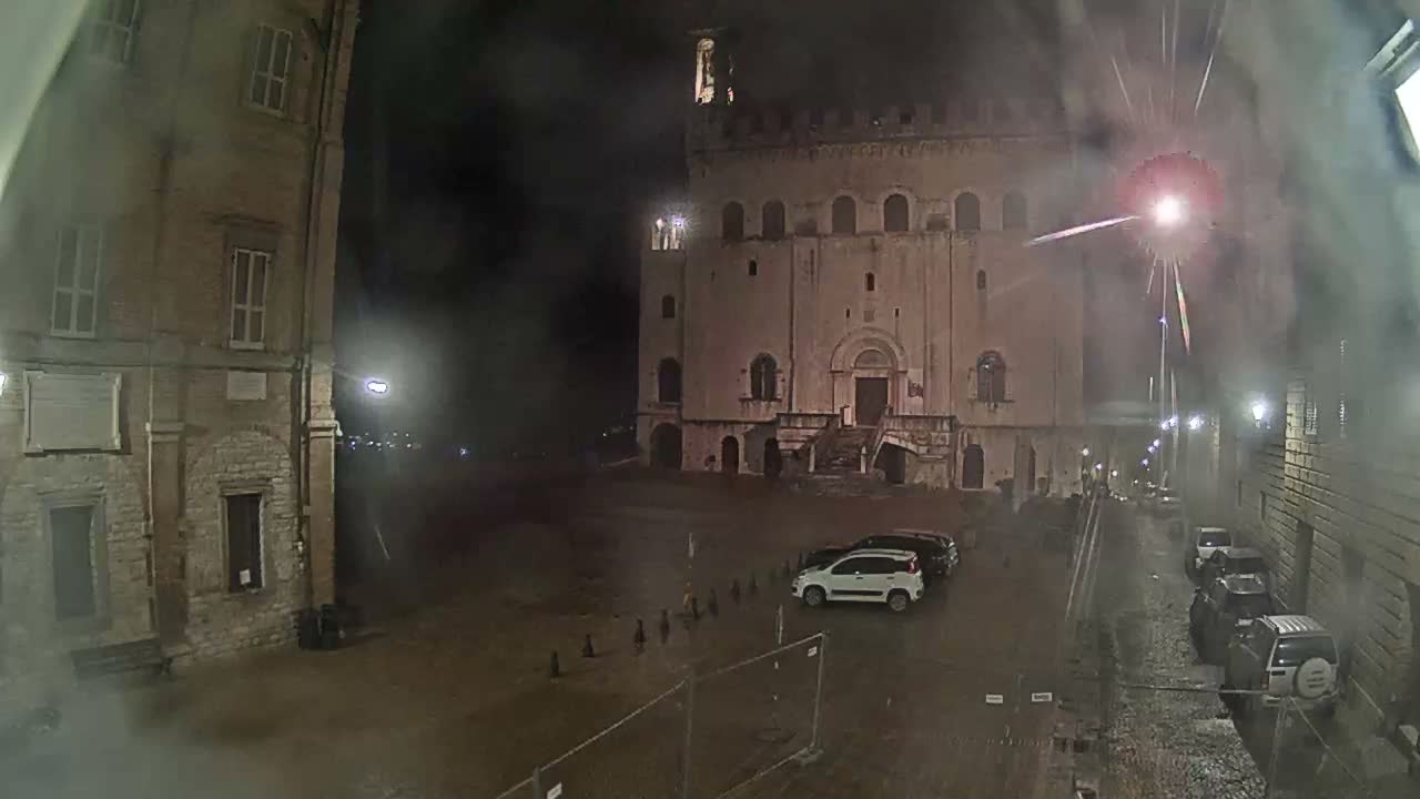Gubbio Piazza Grande Square Live Cam - Perugia, Urmia, Italy