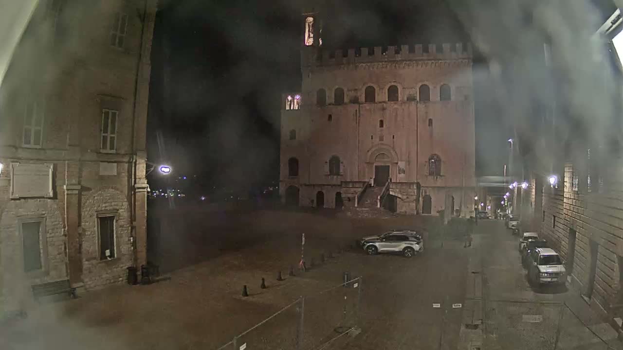 Gubbio Piazza Grande Square Live Cam - Perugia, Urmia, Italy