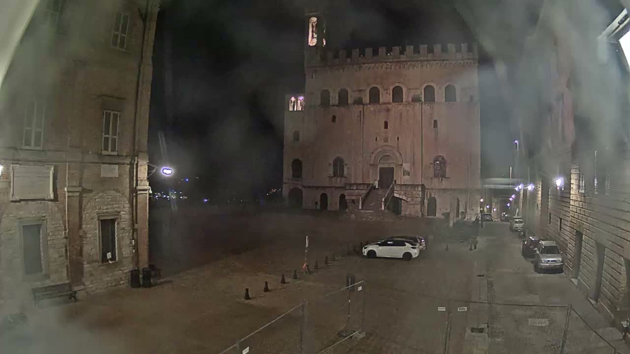 Gubbio Piazza Grande Square Live Cam - Perugia, Urmia, Italy