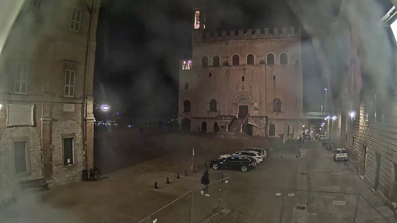 Gubbio Piazza Grande Square Live Cam - Perugia, Urmia, Italy