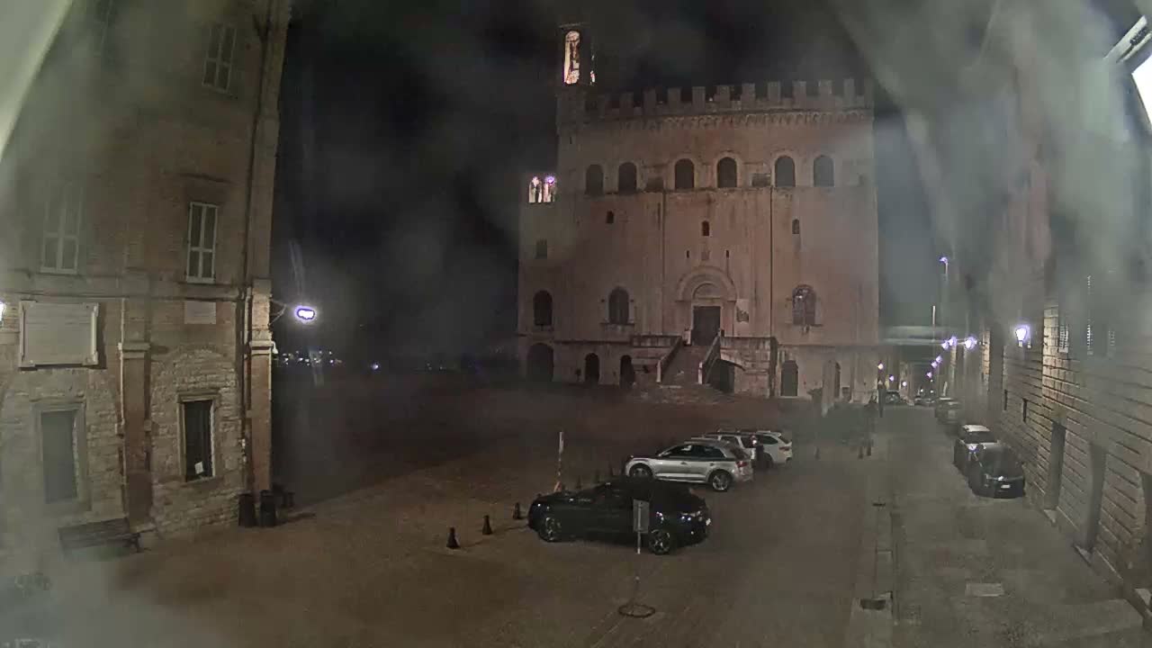 Gubbio Piazza Grande Square Live Cam - Perugia, Urmia, Italy