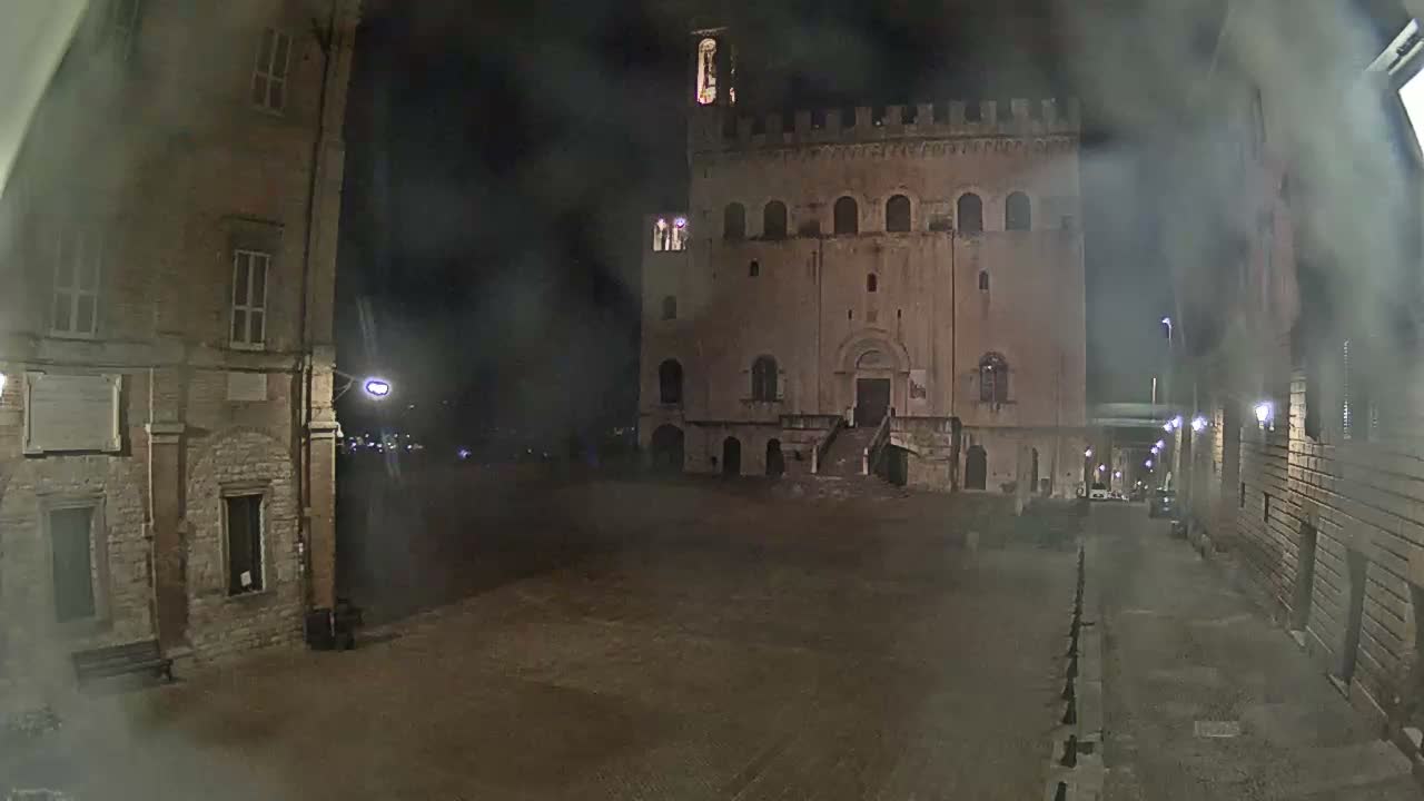 Gubbio Piazza Grande Square Live Cam - Perugia, Urmia, Italy