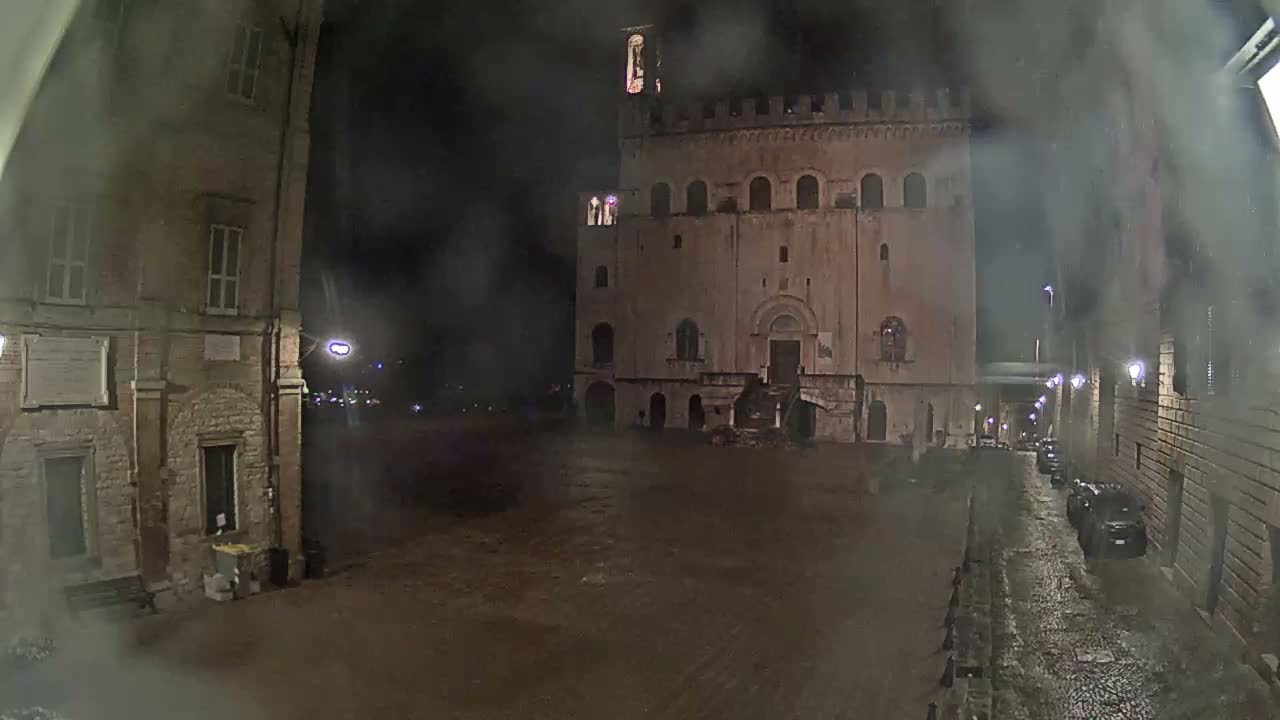 Gubbio Piazza Grande Square Live Cam - Perugia, Urmia, Italy