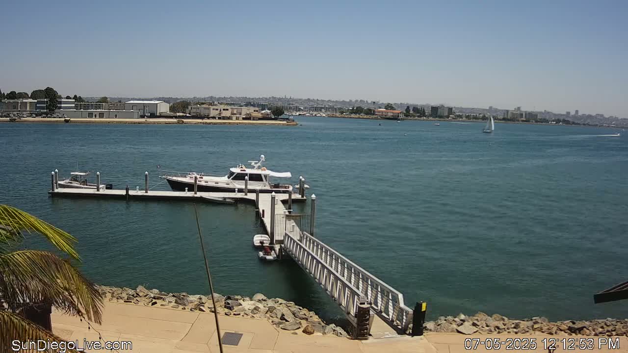South San Diego & San Diego International Airport View with Radio from Shelter Island Live Cam SAN/KSAN - La Playa, San Diego, San Diego County, California, USA
