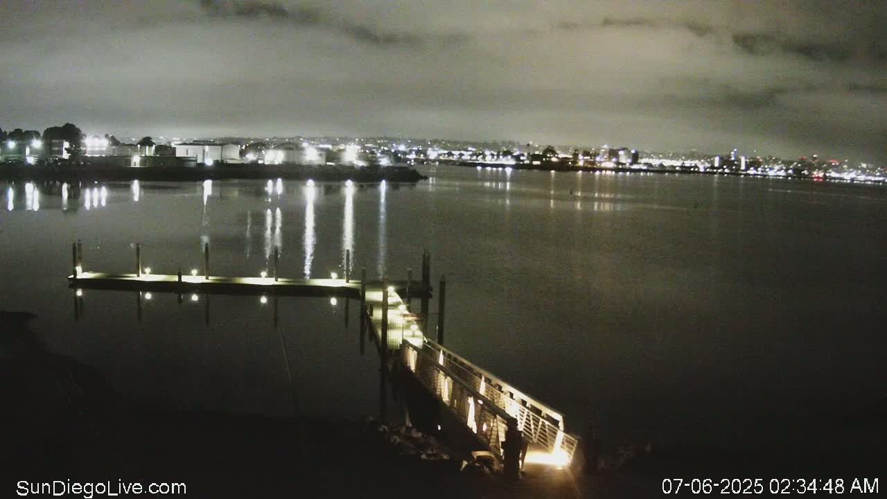 South San Diego & San Diego International Airport View with Radio from Shelter Island Live Cam SAN/KSAN - La Playa, San Diego, San Diego County, California, USA