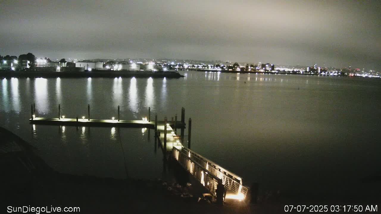South San Diego & San Diego International Airport View with Radio from Shelter Island Live Cam SAN/KSAN - La Playa, San Diego, San Diego County, California, USA