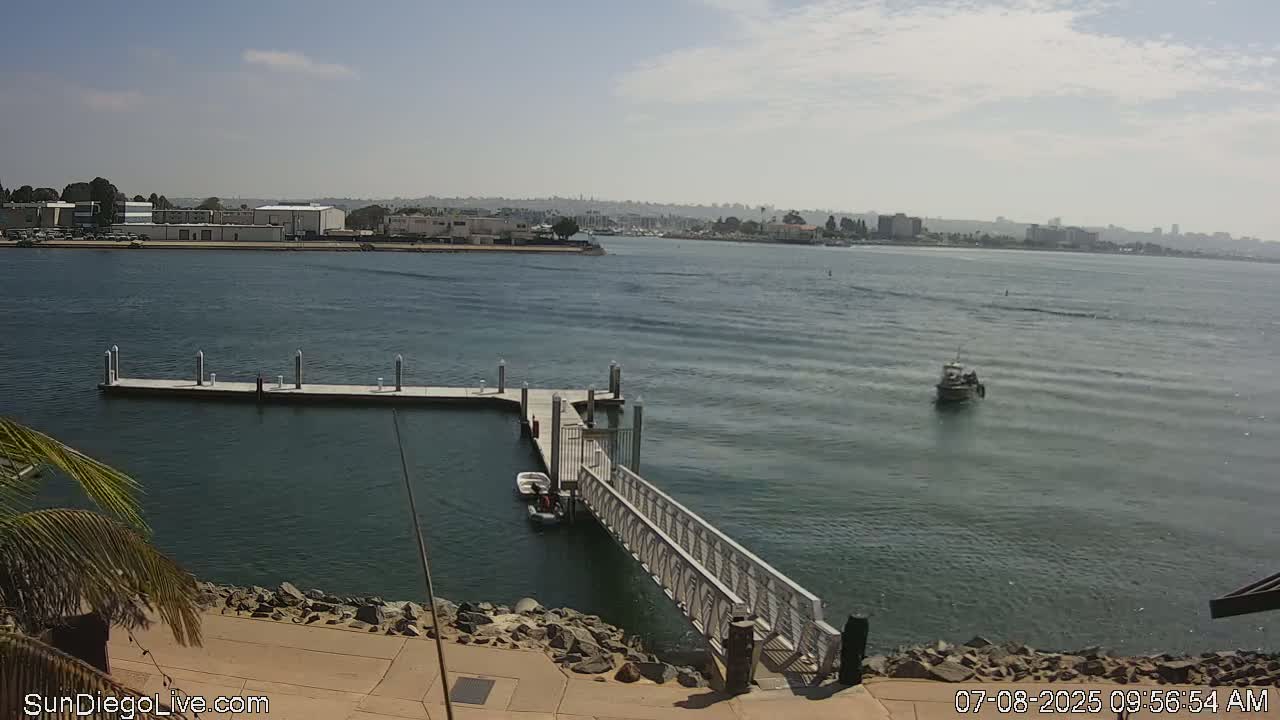 South San Diego & San Diego International Airport View with Radio from Shelter Island Live Cam SAN/KSAN - La Playa, San Diego, San Diego County, California, USA