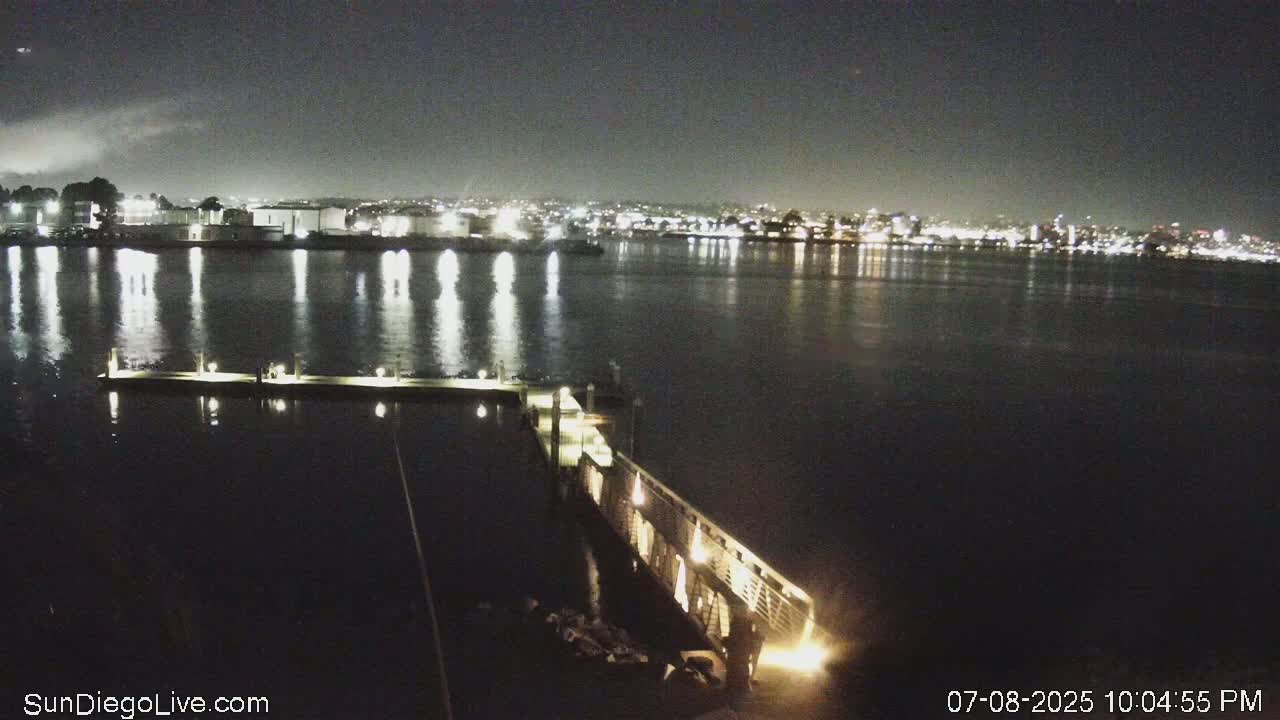 South San Diego & San Diego International Airport View with Radio from Shelter Island Live Cam SAN/KSAN - La Playa, San Diego, San Diego County, California, USA