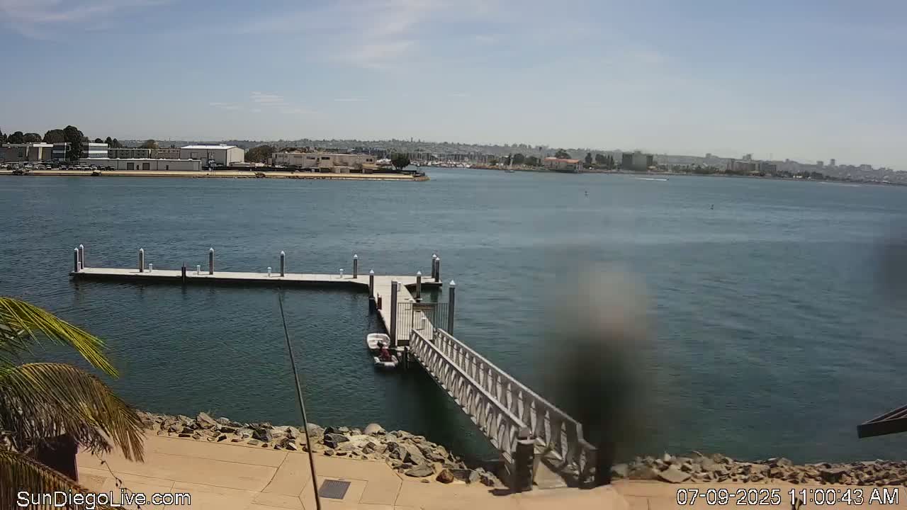 South San Diego & San Diego International Airport View with Radio from Shelter Island Live Cam SAN/KSAN - La Playa, San Diego, San Diego County, California, USA