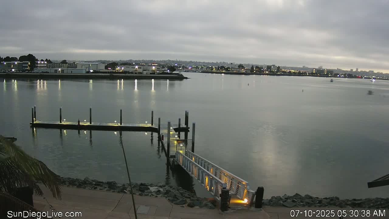 South San Diego & San Diego International Airport View with Radio from Shelter Island Live Cam SAN/KSAN - La Playa, San Diego, San Diego County, California, USA