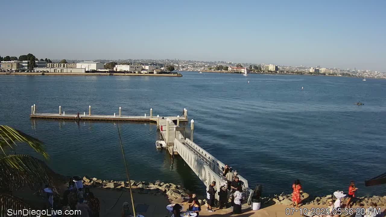 South San Diego & San Diego International Airport View with Radio from Shelter Island Live Cam SAN/KSAN - La Playa, San Diego, San Diego County, California, USA