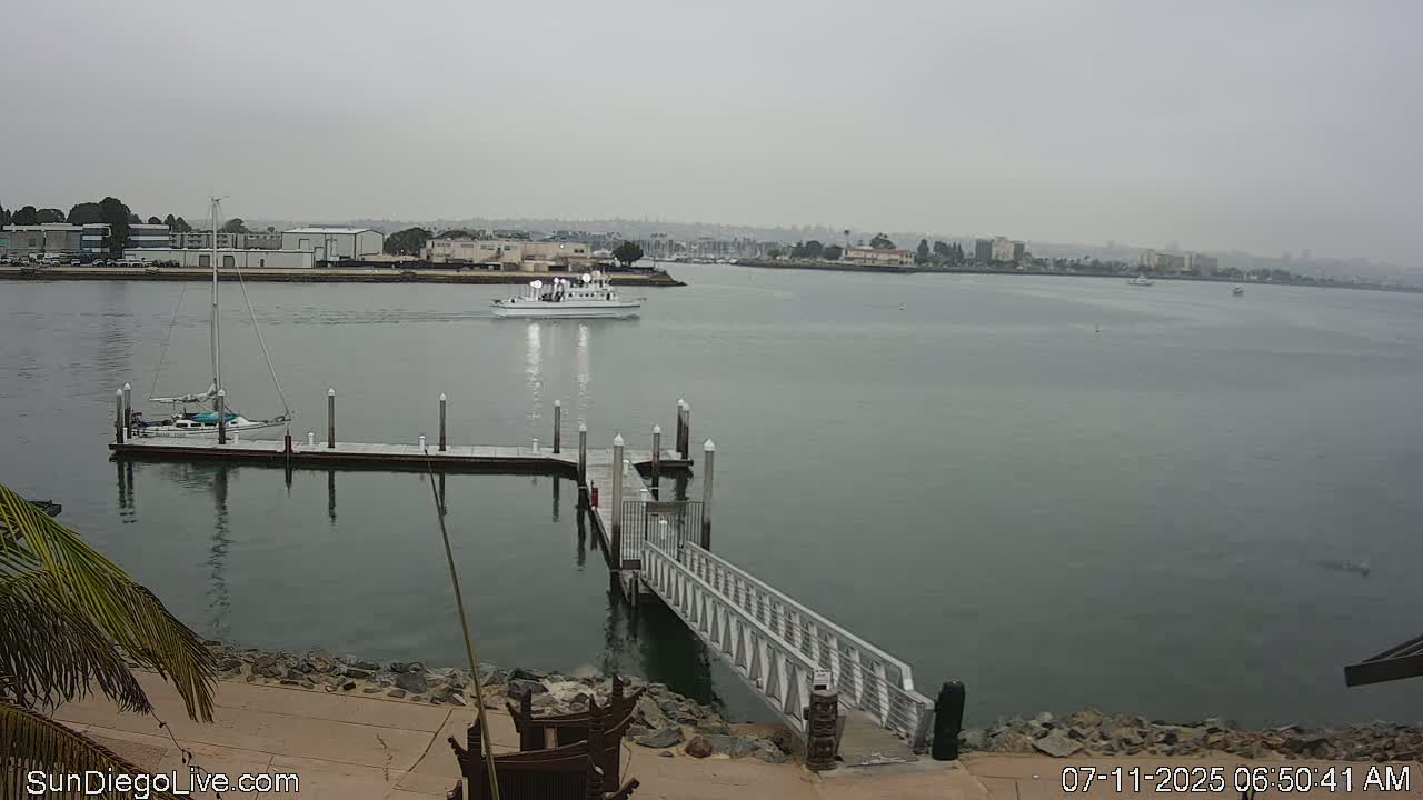 South San Diego & San Diego International Airport View with Radio from Shelter Island Live Cam SAN/KSAN - La Playa, San Diego, San Diego County, California, USA