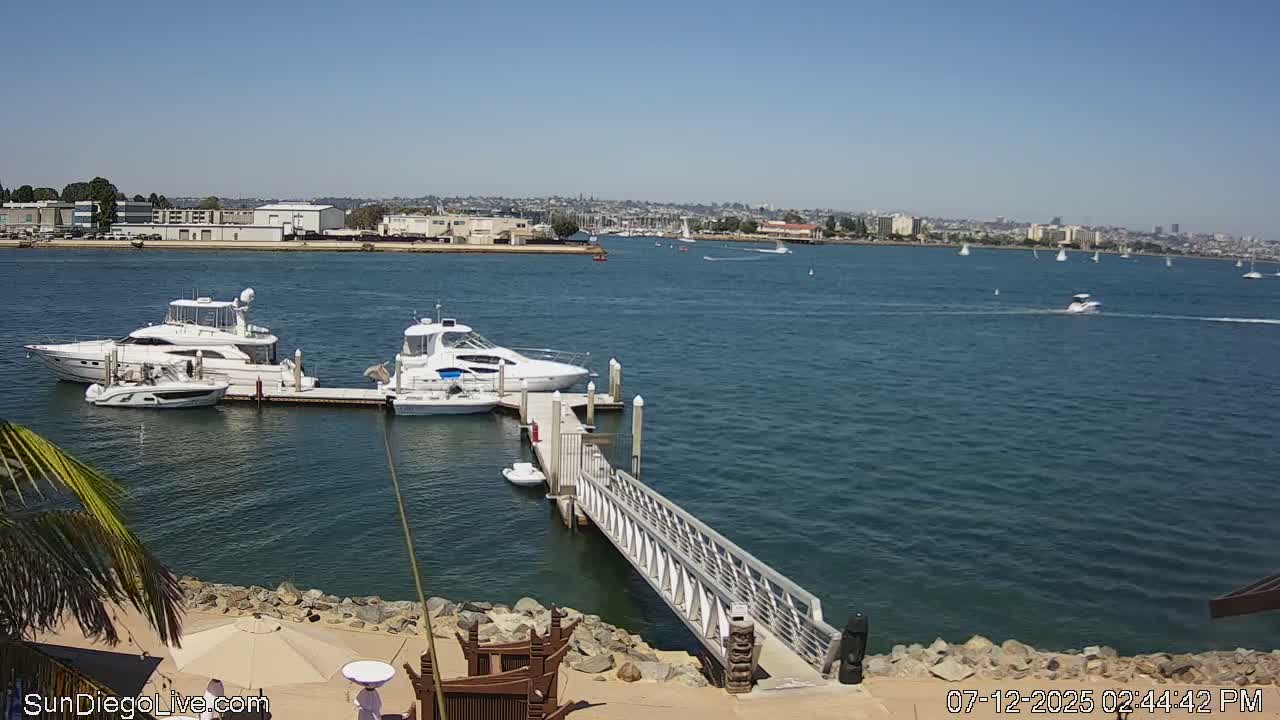 South San Diego & San Diego International Airport View with Radio from Shelter Island Live Cam SAN/KSAN - La Playa, San Diego, San Diego County, California, USA