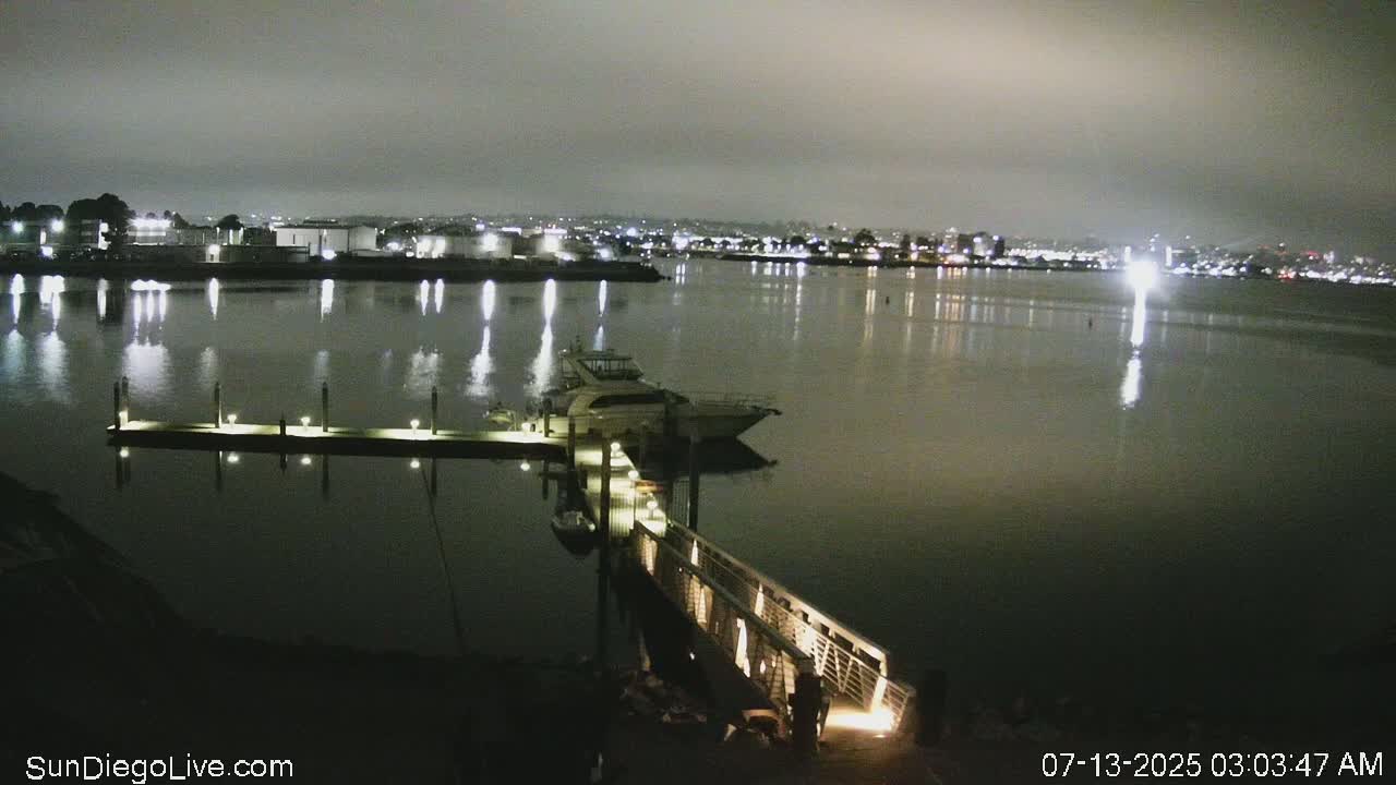South San Diego & San Diego International Airport View with Radio from Shelter Island Live Cam SAN/KSAN - La Playa, San Diego, San Diego County, California, USA