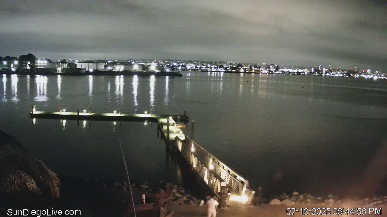 South San Diego & San Diego International Airport View with Radio from Shelter Island Live Cam SAN/KSAN - La Playa, San Diego, San Diego County, California, USA