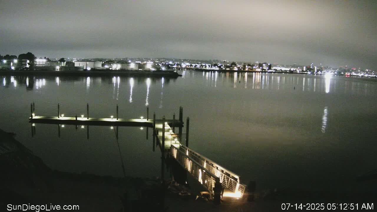 South San Diego & San Diego International Airport View with Radio from Shelter Island Live Cam SAN/KSAN - La Playa, San Diego, San Diego County, California, USA