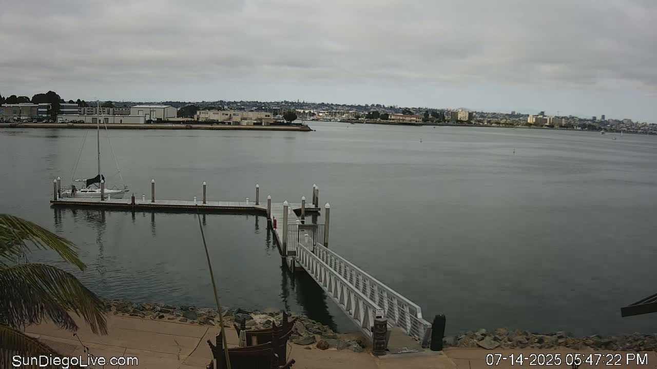 South San Diego & San Diego International Airport View with Radio from Shelter Island Live Cam SAN/KSAN - La Playa, San Diego, San Diego County, California, USA