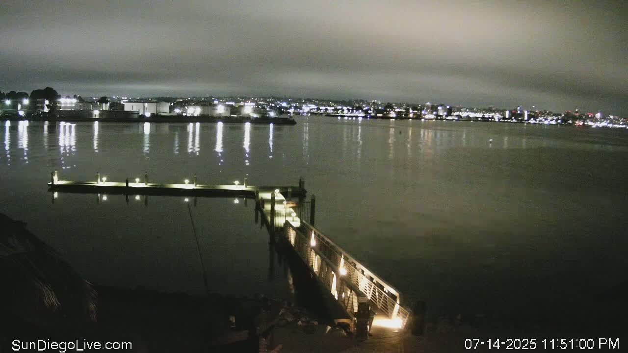 South San Diego & San Diego International Airport View with Radio from Shelter Island Live Cam SAN/KSAN - La Playa, San Diego, San Diego County, California, USA