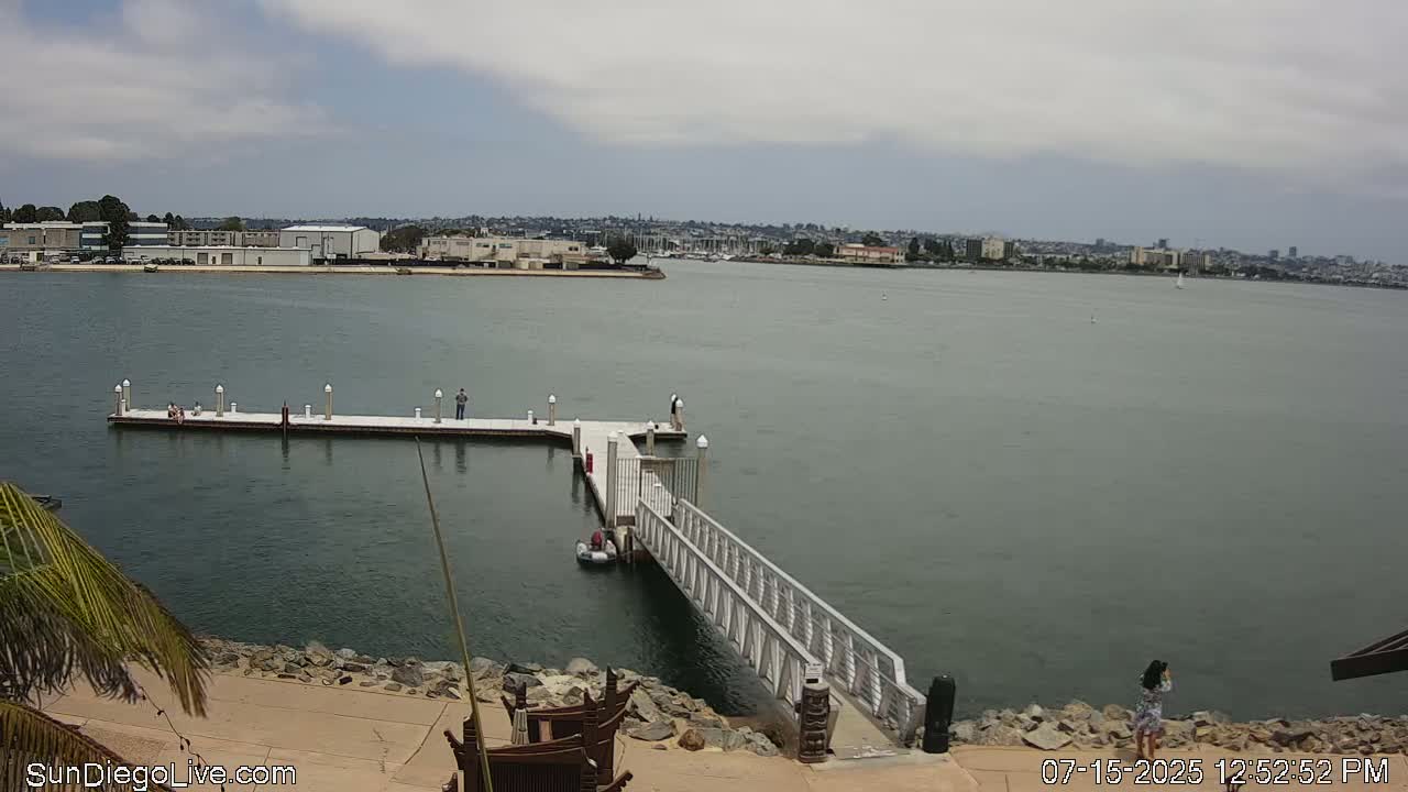 South San Diego & San Diego International Airport View with Radio from Shelter Island Live Cam SAN/KSAN - La Playa, San Diego, San Diego County, California, USA