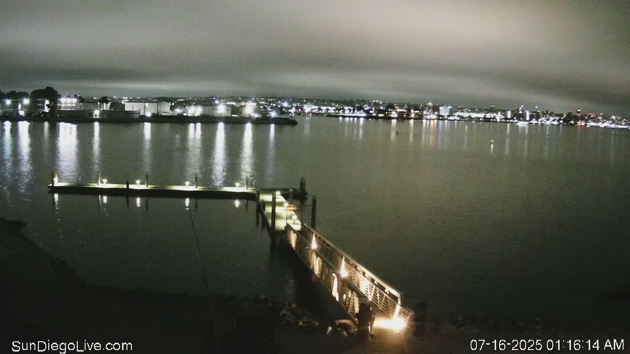 South San Diego & San Diego International Airport View with Radio from Shelter Island Live Cam SAN/KSAN - La Playa, San Diego, San Diego County, California, USA