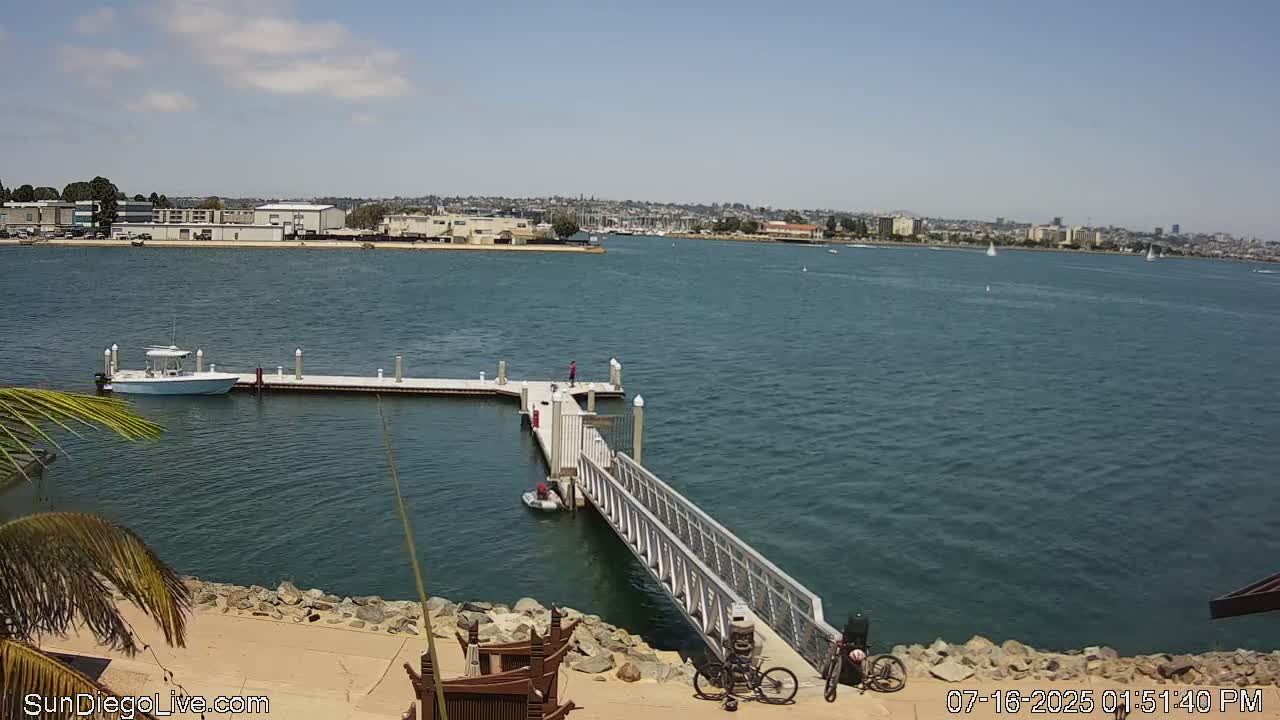South San Diego & San Diego International Airport View with Radio from Shelter Island Live Cam SAN/KSAN - La Playa, San Diego, San Diego County, California, USA
