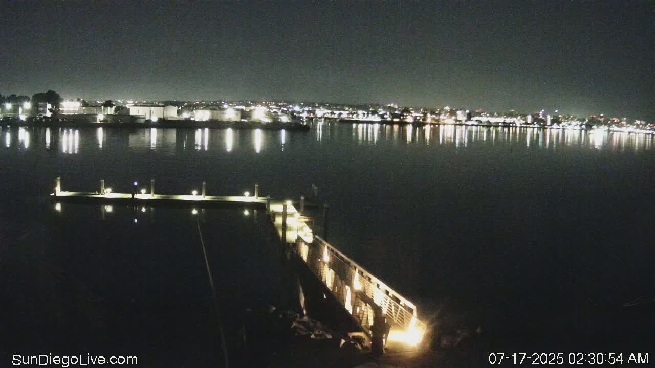 South San Diego & San Diego International Airport View with Radio from Shelter Island Live Cam SAN/KSAN - La Playa, San Diego, San Diego County, California, USA