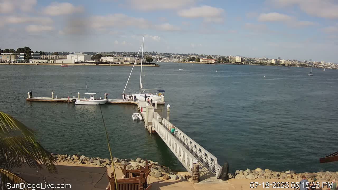 South San Diego & San Diego International Airport View with Radio from Shelter Island Live Cam SAN/KSAN - La Playa, San Diego, San Diego County, California, USA