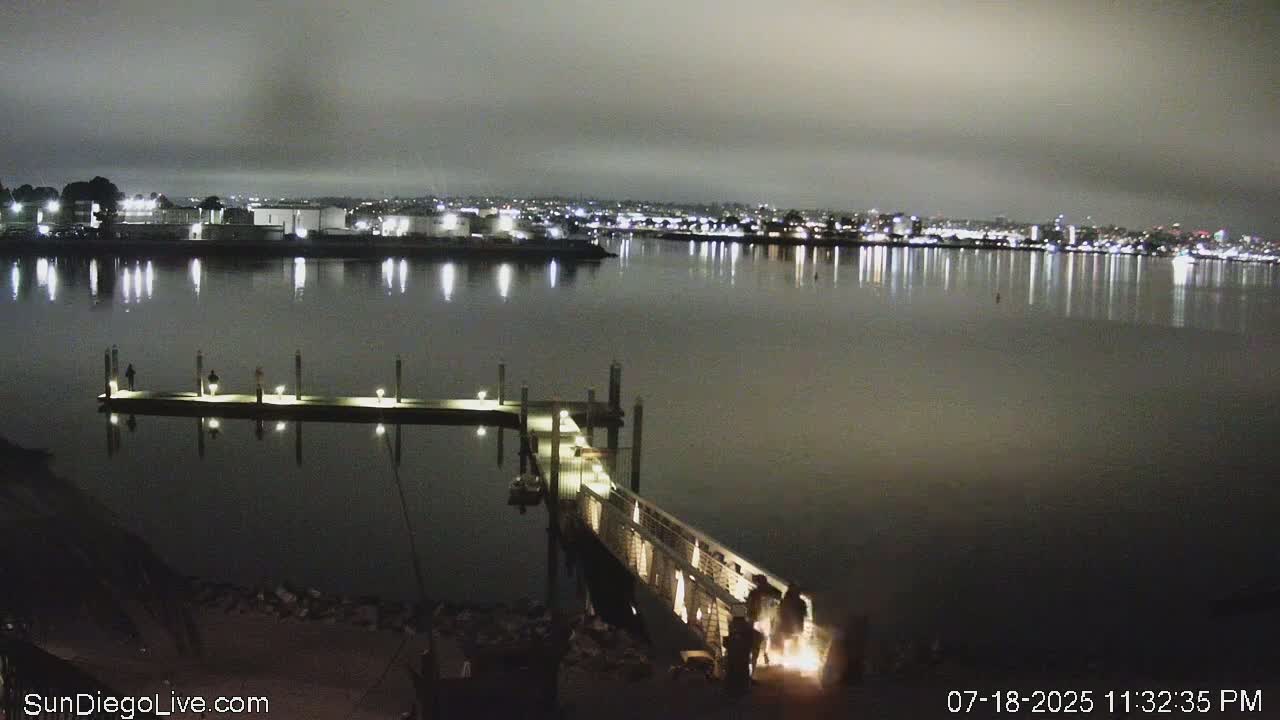 South San Diego & San Diego International Airport View with Radio from Shelter Island Live Cam SAN/KSAN - La Playa, San Diego, San Diego County, California, USA