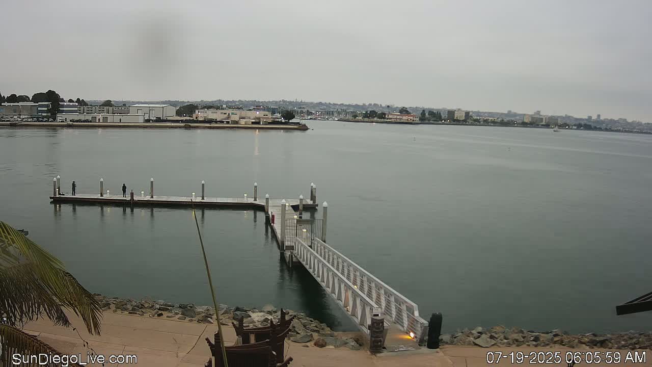 South San Diego & San Diego International Airport View with Radio from Shelter Island Live Cam SAN/KSAN - La Playa, San Diego, San Diego County, California, USA