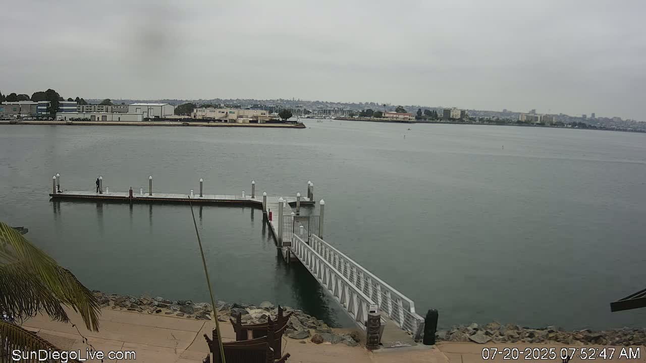 South San Diego & San Diego International Airport View with Radio from Shelter Island Live Cam SAN/KSAN - La Playa, San Diego, San Diego County, California, USA