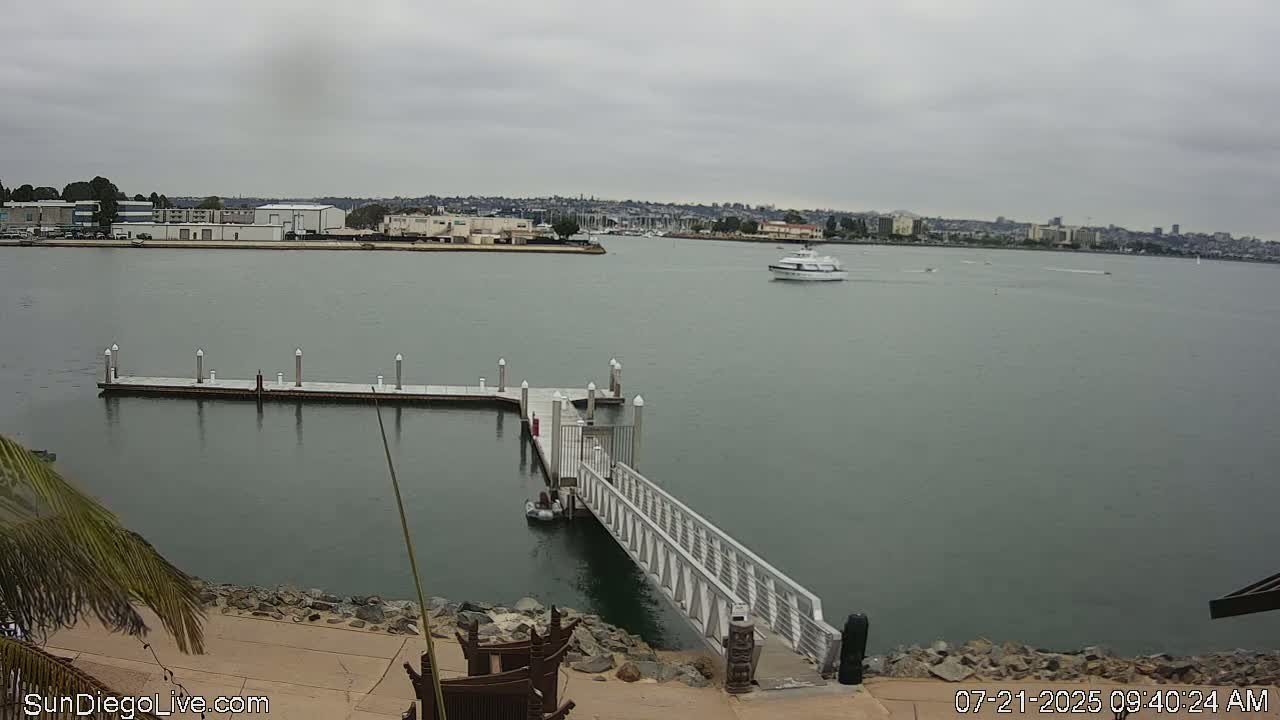 South San Diego & San Diego International Airport View with Radio from Shelter Island Live Cam SAN/KSAN - La Playa, San Diego, San Diego County, California, USA