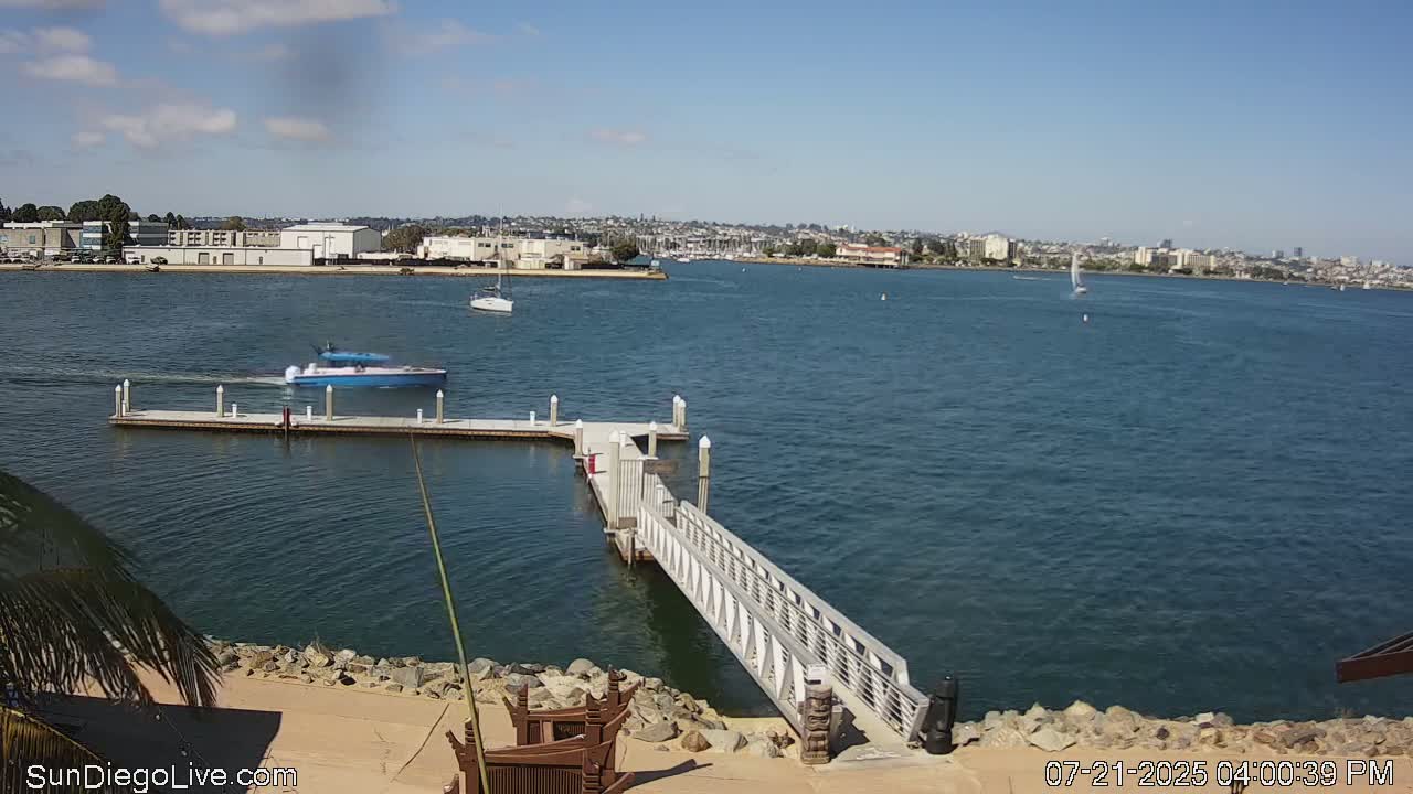 South San Diego & San Diego International Airport View with Radio from Shelter Island Live Cam SAN/KSAN - La Playa, San Diego, San Diego County, California, USA