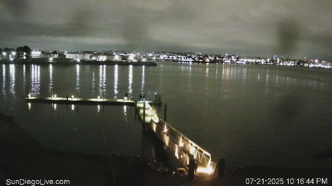 South San Diego & San Diego International Airport View with Radio from Shelter Island Live Cam SAN/KSAN - La Playa, San Diego, San Diego County, California, USA