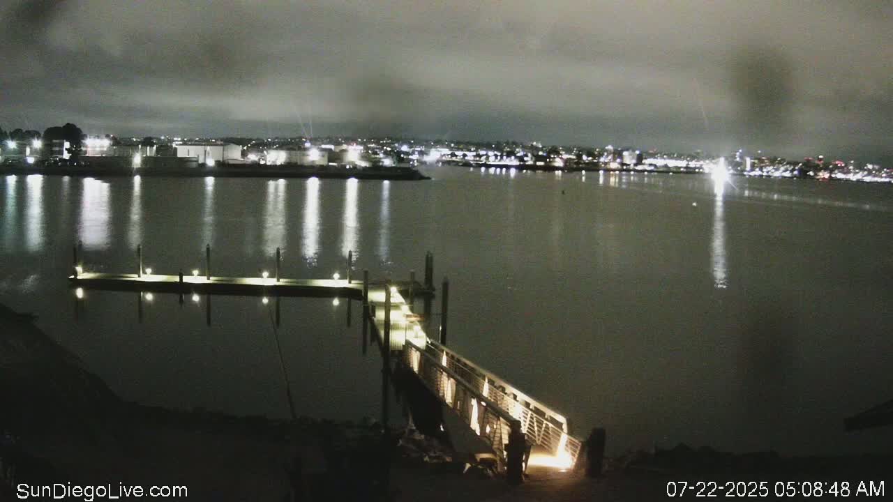 South San Diego & San Diego International Airport View with Radio from Shelter Island Live Cam SAN/KSAN - La Playa, San Diego, San Diego County, California, USA