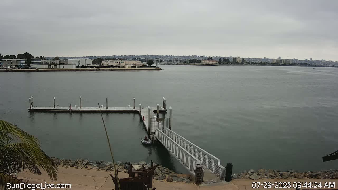 South San Diego & San Diego International Airport View with Radio from Shelter Island Live Cam SAN/KSAN - La Playa, San Diego, San Diego County, California, USA
