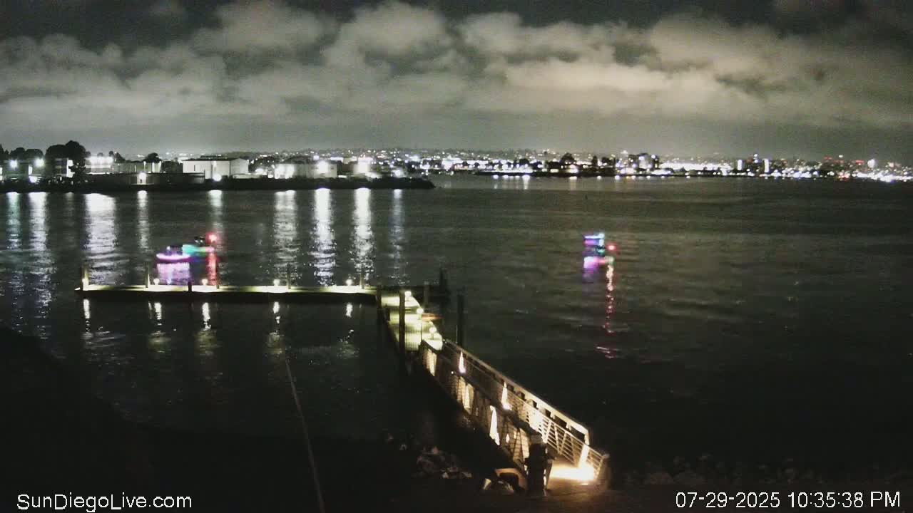 South San Diego & San Diego International Airport View with Radio from Shelter Island Live Cam SAN/KSAN - La Playa, San Diego, San Diego County, California, USA
