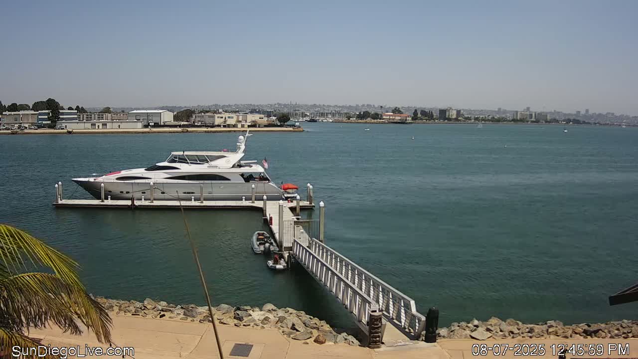 South San Diego & San Diego International Airport View with Radio from Shelter Island Live Cam SAN/KSAN - La Playa, San Diego, San Diego County, California, USA