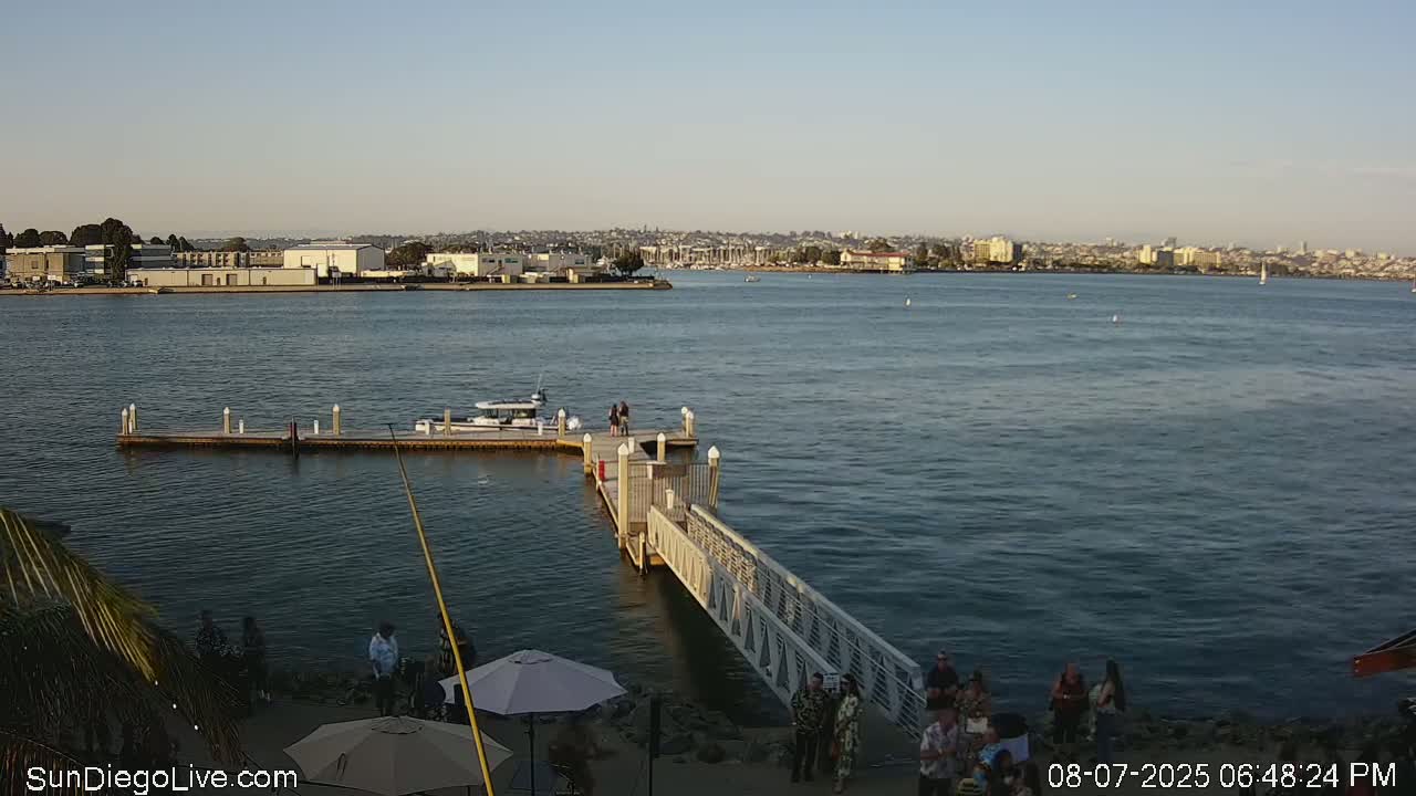 South San Diego & San Diego International Airport View with Radio from Shelter Island Live Cam SAN/KSAN - La Playa, San Diego, San Diego County, California, USA