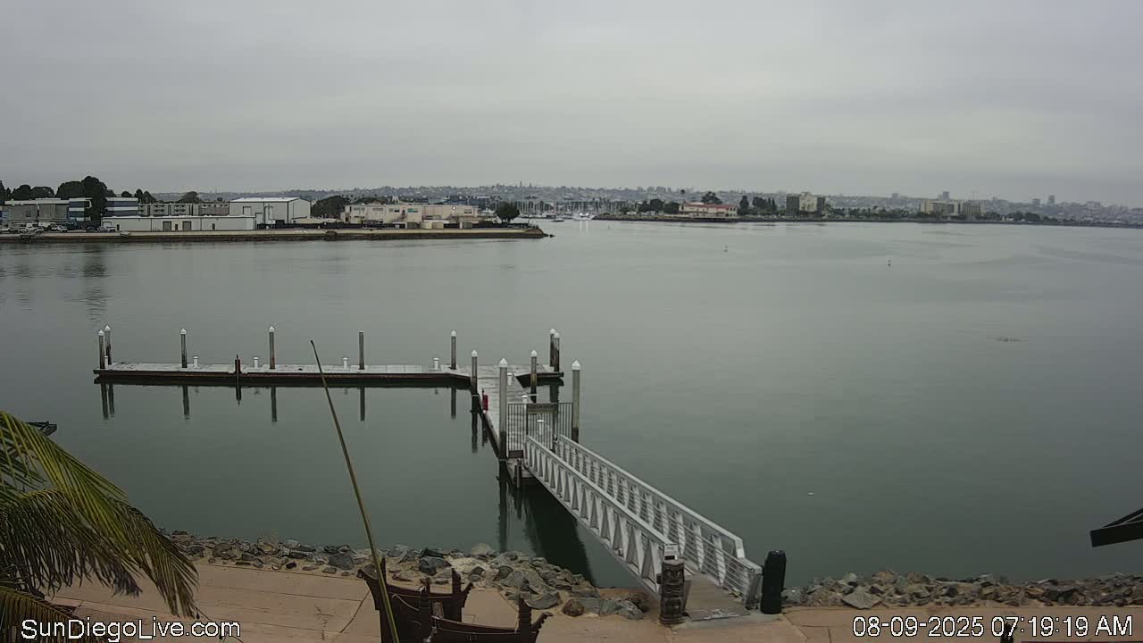South San Diego & San Diego International Airport View with Radio from Shelter Island Live Cam SAN/KSAN - La Playa, San Diego, San Diego County, California, USA
