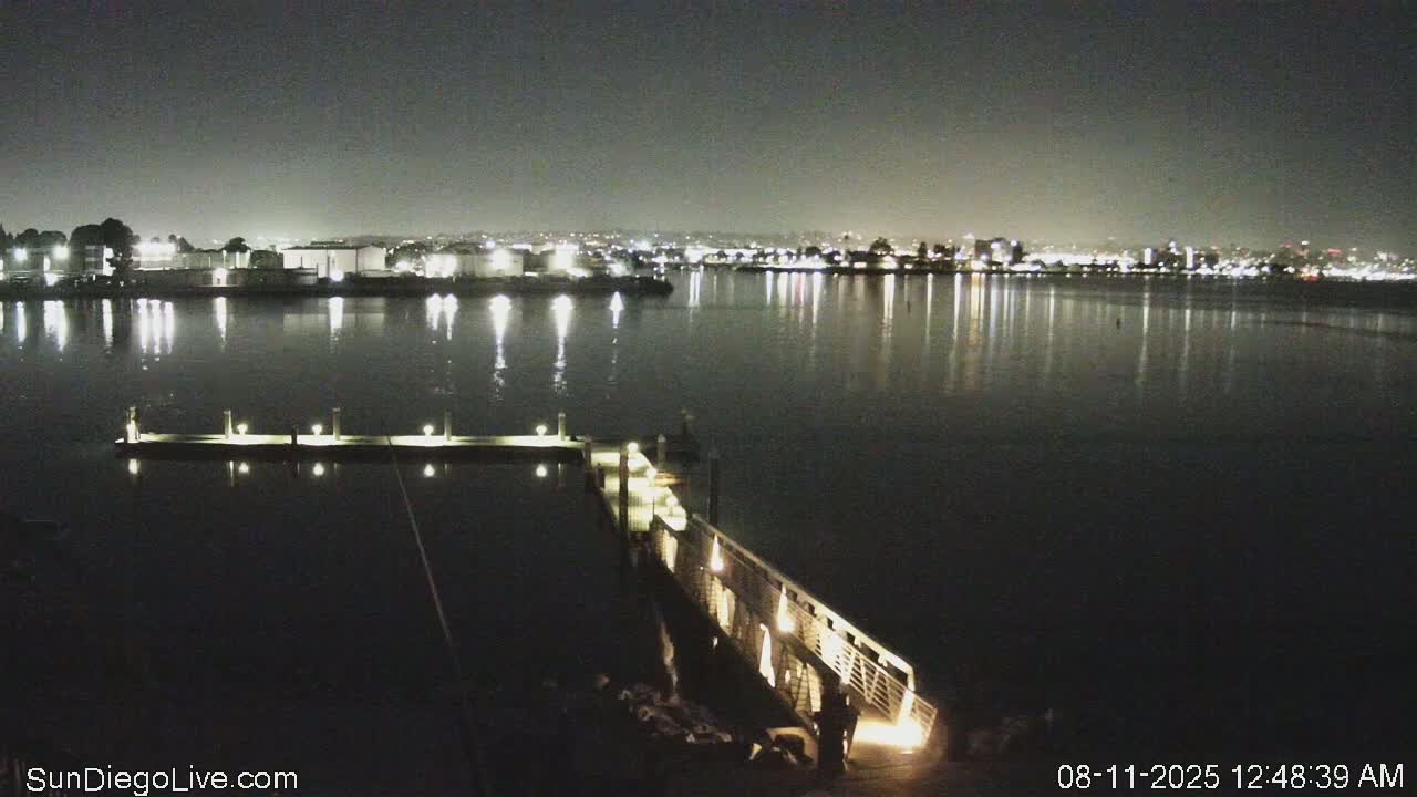 South San Diego & San Diego International Airport View with Radio from Shelter Island Live Cam SAN/KSAN - La Playa, San Diego, San Diego County, California, USA