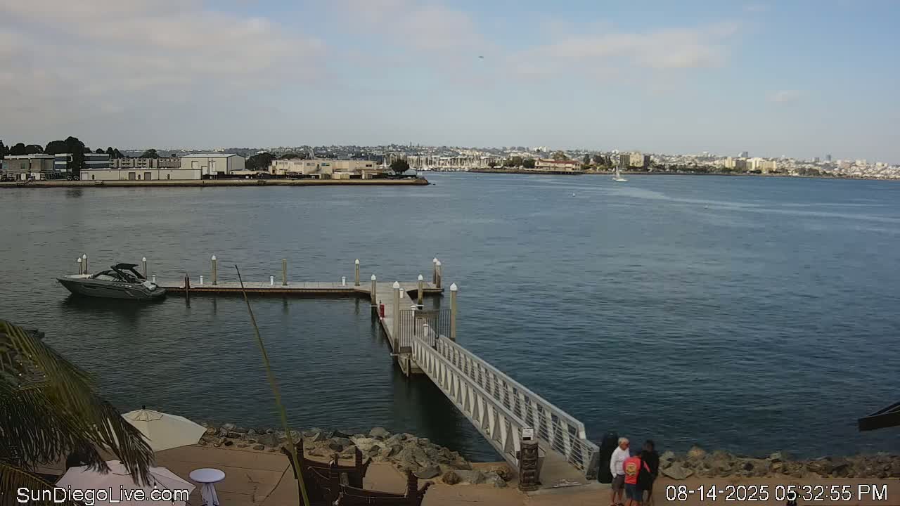 South San Diego & San Diego International Airport View with Radio from Shelter Island Live Cam SAN/KSAN - La Playa, San Diego, San Diego County, California, USA