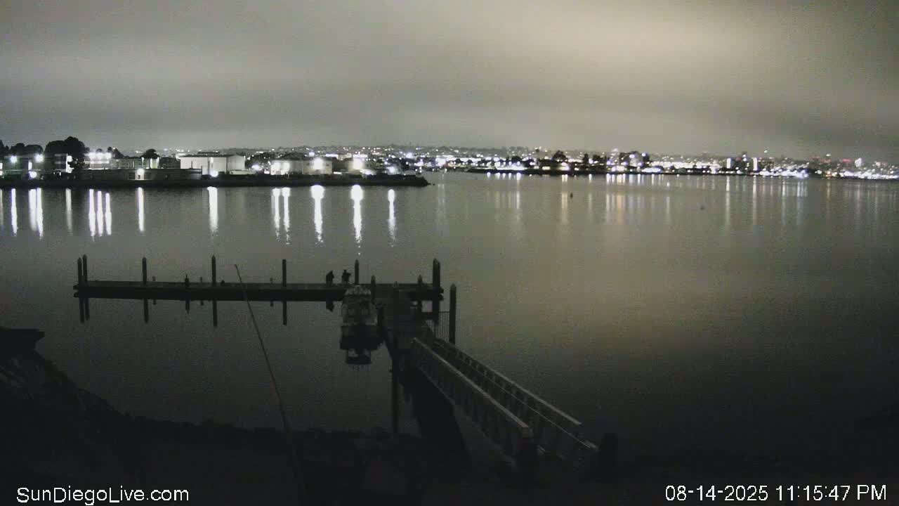 South San Diego & San Diego International Airport View with Radio from Shelter Island Live Cam SAN/KSAN - La Playa, San Diego, San Diego County, California, USA