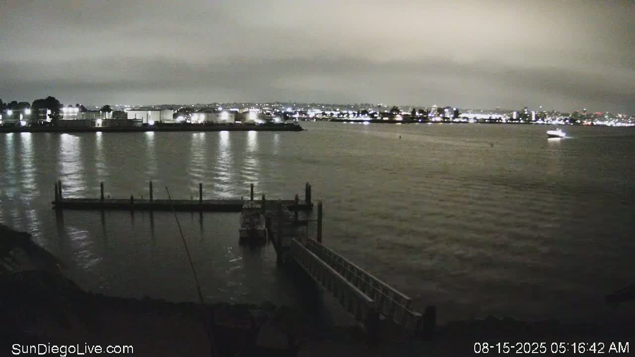 South San Diego & San Diego International Airport View with Radio from Shelter Island Live Cam SAN/KSAN - La Playa, San Diego, San Diego County, California, USA