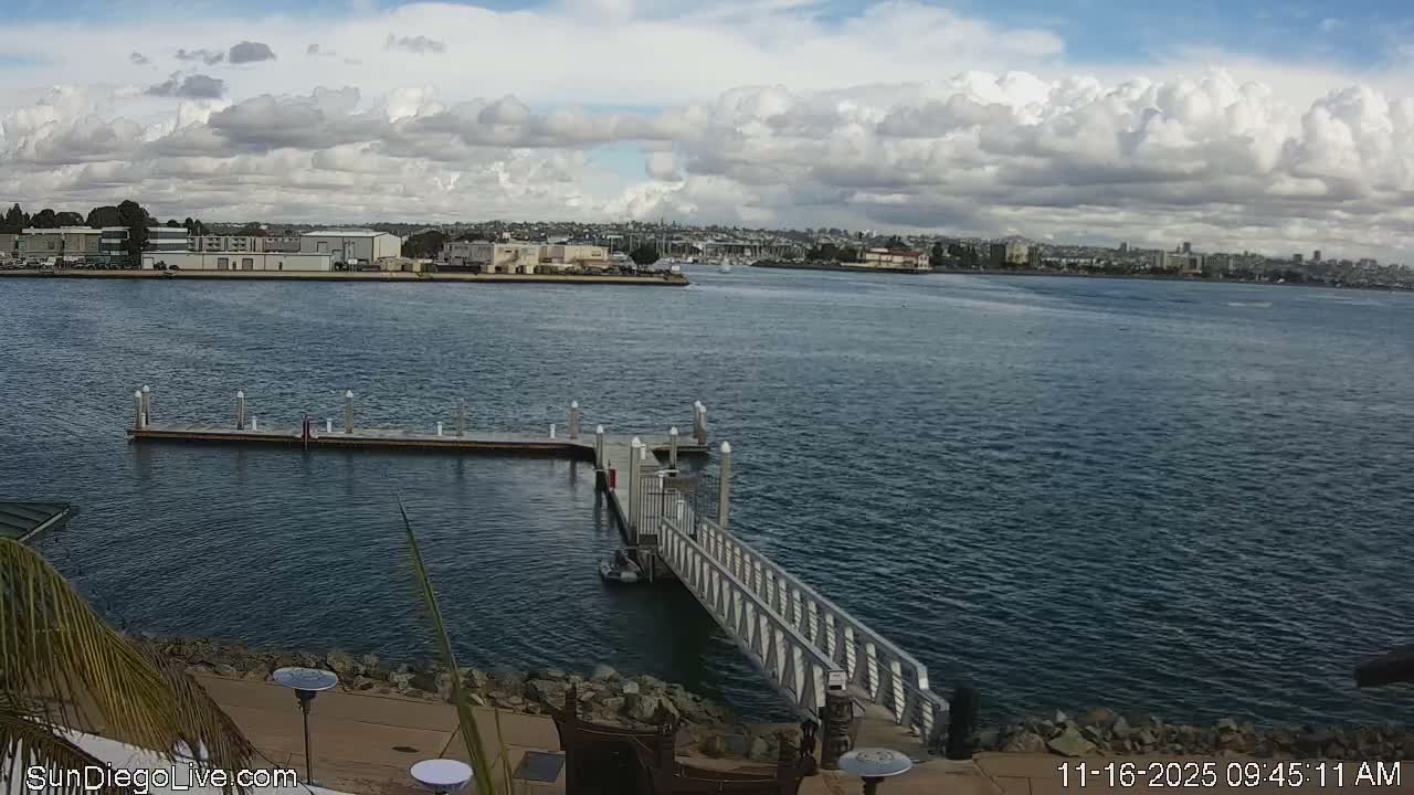 South San Diego & San Diego International Airport View with Radio from Shelter Island Live Cam SAN/KSAN - La Playa, San Diego, San Diego County, California, USA