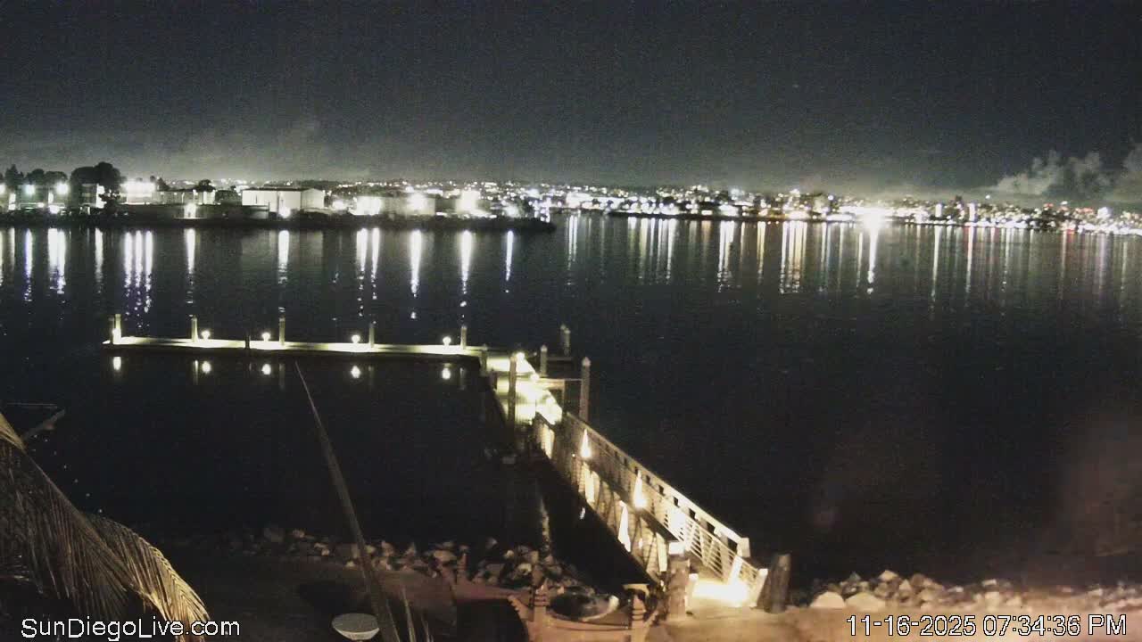 South San Diego & San Diego International Airport View with Radio from Shelter Island Live Cam SAN/KSAN - La Playa, San Diego, San Diego County, California, USA