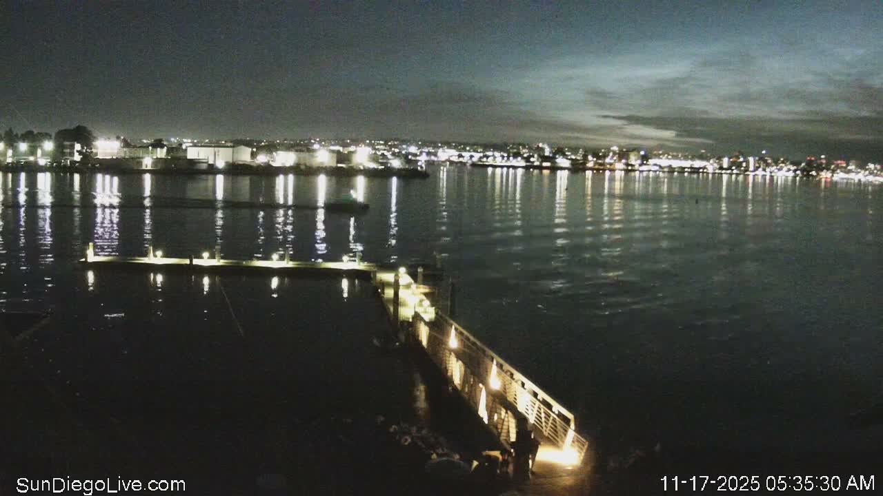 South San Diego & San Diego International Airport View with Radio from Shelter Island Live Cam SAN/KSAN - La Playa, San Diego, San Diego County, California, USA