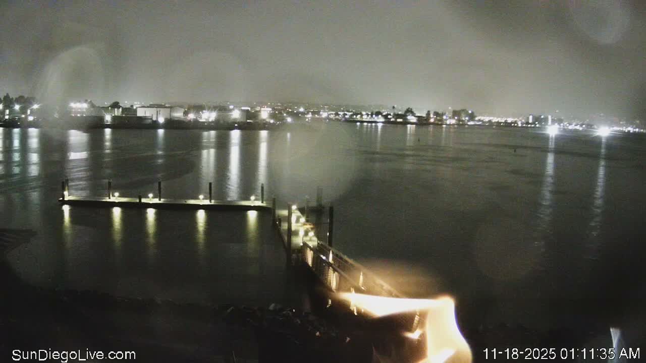 South San Diego & San Diego International Airport View with Radio from Shelter Island Live Cam SAN/KSAN - La Playa, San Diego, San Diego County, California, USA