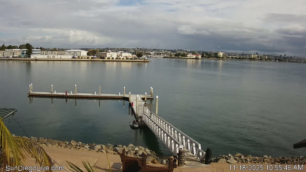 South San Diego & San Diego International Airport View with Radio from Shelter Island Live Cam SAN/KSAN - La Playa, San Diego, San Diego County, California, USA