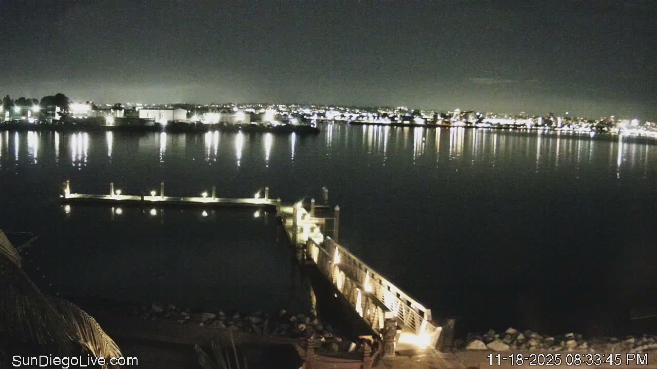 South San Diego & San Diego International Airport View with Radio from Shelter Island Live Cam SAN/KSAN - La Playa, San Diego, San Diego County, California, USA